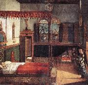 CARPACCIO, Vittore The Dream of St Ursula  dfg oil painting on canvas